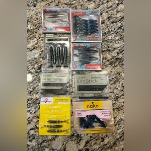 Lot of artificial fishing bait